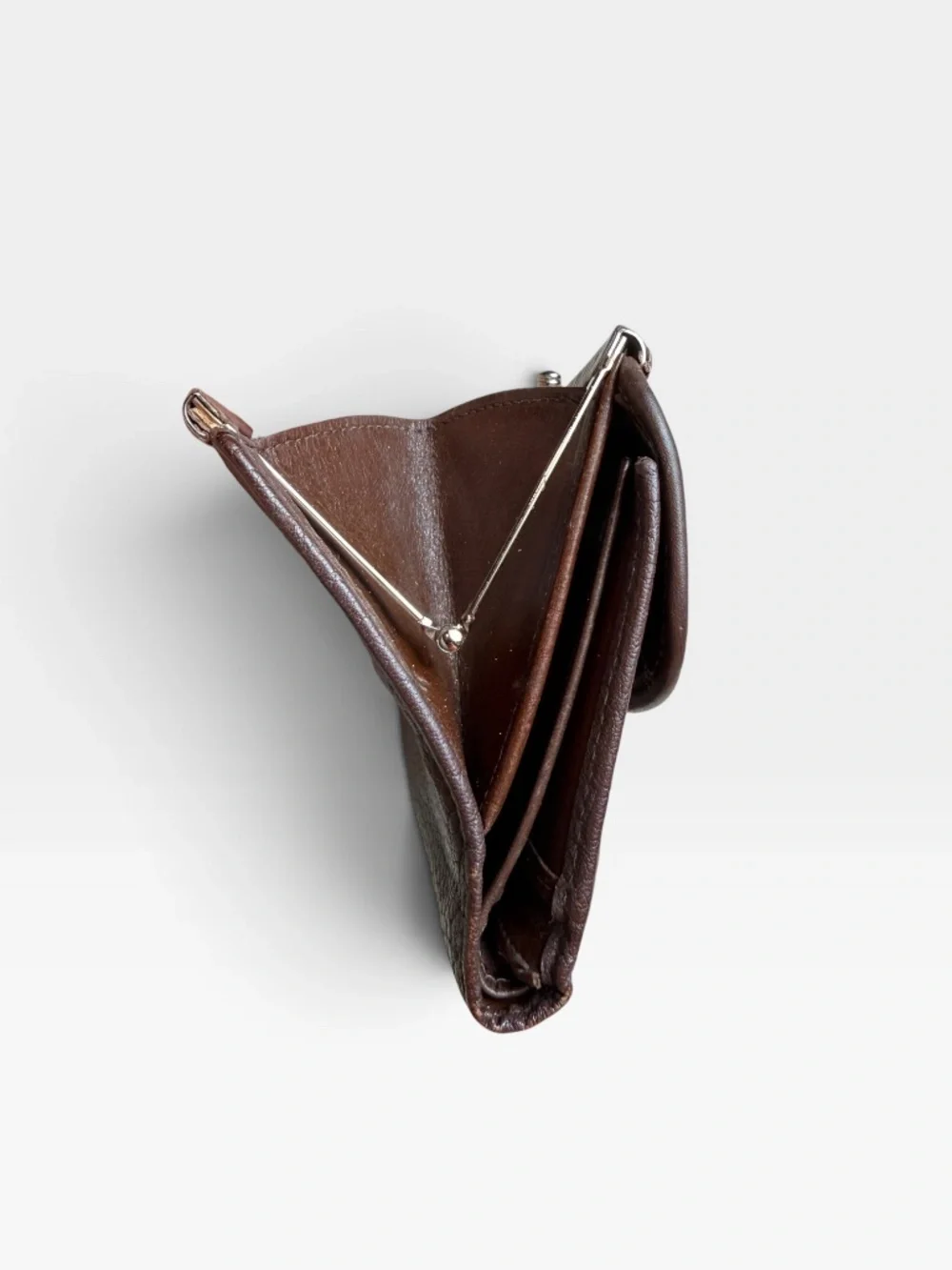 Dooney & Bourke All-Weather Leather kiss-lock Wallet Pebbled Leather Brown